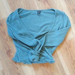 Green Cropped Long Sleeve